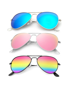 Gafas de Sol KALIYADI Aviador Polarizadas UV 3 Paquetes