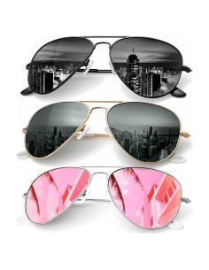 Gafas de Sol KALIYADI Aviador Polarizadas 3 Piezas