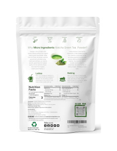 Polvo de Té Verde Matcha Orgánico Micro Ingredients 453g 2