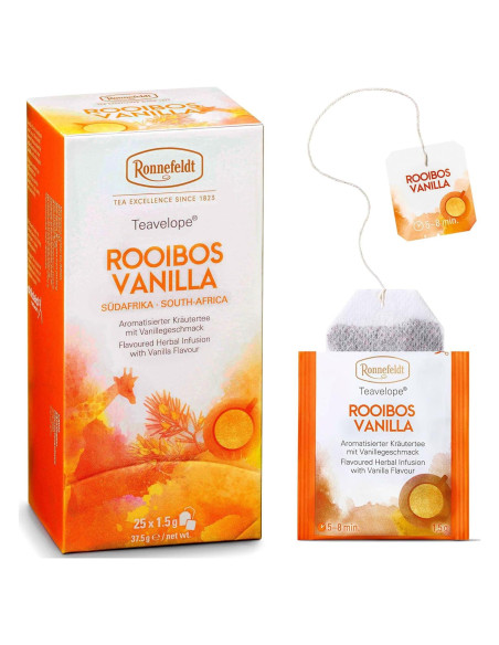 Té Herbal Rooibos Vainilla Ronnefeldt - 25 Bolsitas Individuales