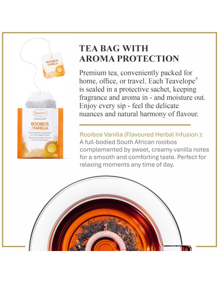 Té Herbal Rooibos Vainilla Ronnefeldt - 25 Bolsitas Individuales
