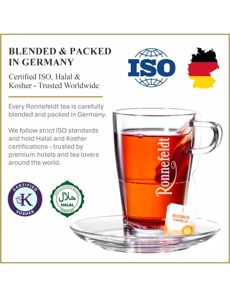 Té Herbal Rooibos Vainilla Ronnefeldt - 25 Bolsitas Individuales