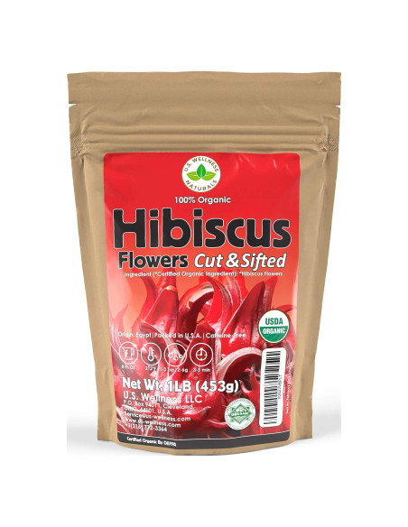 Té de Hibisco Orgánico 1 kg U.S. Wellness - Sin Cafeína