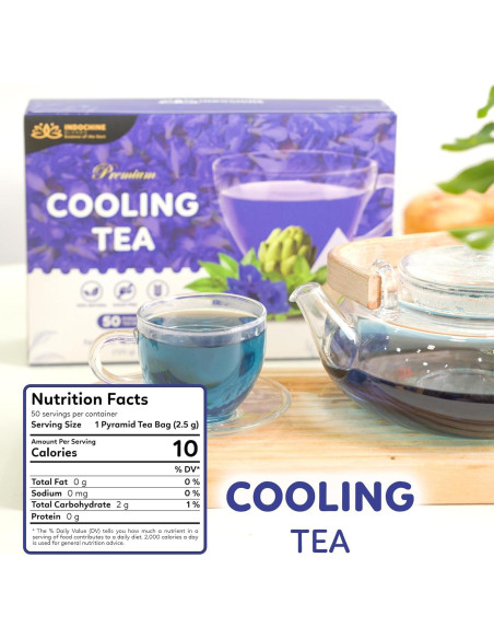 Té Herbal Refrescante Indochine Blends 125g - 50 Bolsitas Pirámide