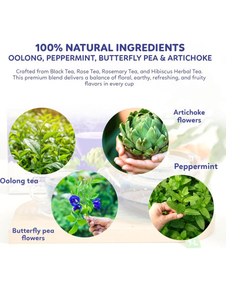 Té Herbal Refrescante Indochine Blends 125g - 50 Bolsitas Pirámide