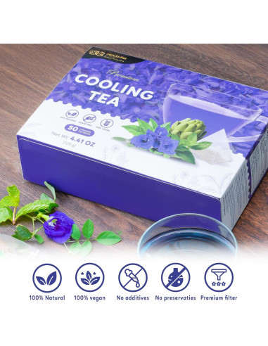 Té Herbal Refrescante Indochine Blends 125g - 50 Bolsitas Pirámide