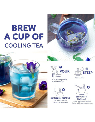 Té Herbal Refrescante Indochine Blends 125g - 50 Bolsitas Pirámide