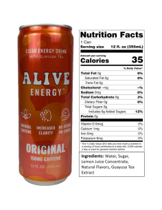Bebida Energética Alive Energy Té Guayusa 355ml 150mg Cafeína 2