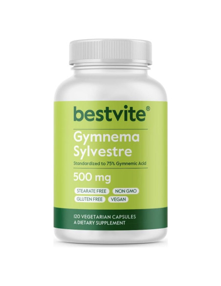 Suplemento Gymnema Sylvestre 500mg Bestvite 120 Cápsulas Veganas