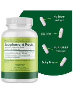 Suplemento Gymnema Sylvestre 500mg Bestvite 120 Cápsulas Veganas 2