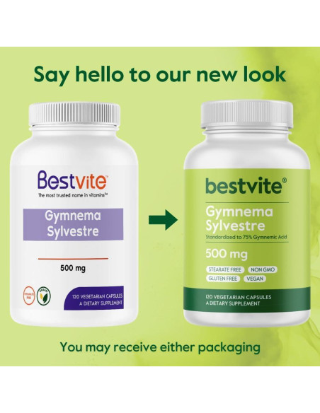 Suplemento Gymnema Sylvestre 500mg Bestvite 120 Cápsulas Veganas