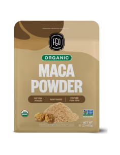 Polvo de Raíz de Maca Orgánica FGO 453g Sabor Nuez y Malta