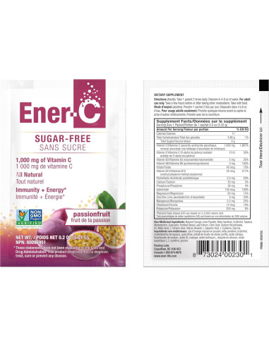 Ener-C Bebida Multivitamínica Sin Azúcar 1000mg Vitamina C