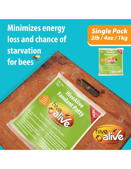 Fondant para Abejas HIVE ALIVE 0.99kg - Suplemento Nutricional