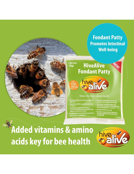 Fondant para Abejas HIVE ALIVE 0.99kg - Suplemento Nutricional