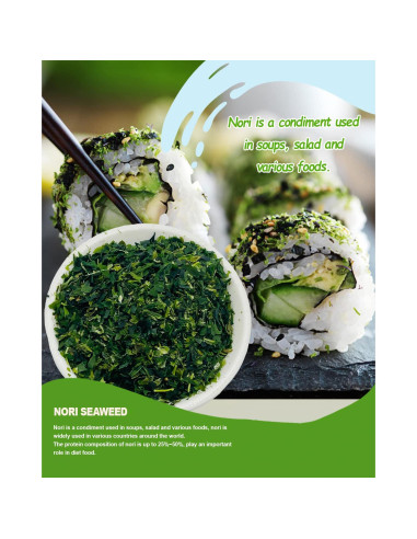 Copos de Alga Nori Crudos TUOTAI 100g Vegano Sin Aditivos