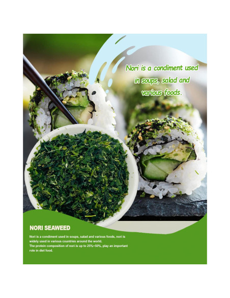 Copos de Alga Nori Crudos TUOTAI 100g Vegano Sin Aditivos