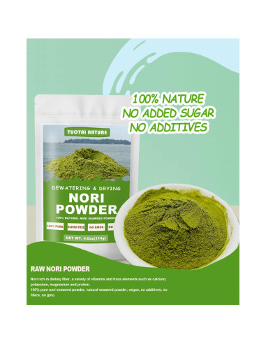 Polvo de Nori Crudo TUOTAI 113g Vegano Sin Aditivos