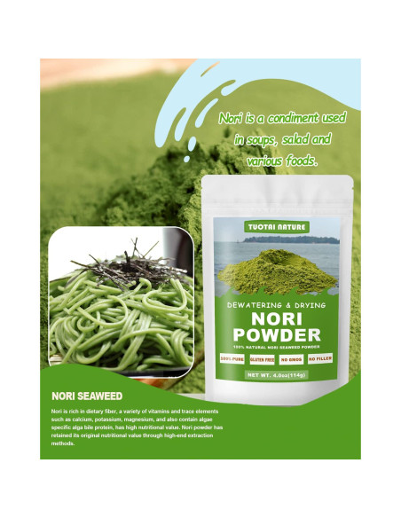 Polvo de Nori Crudo TUOTAI 113g Vegano Sin Aditivos