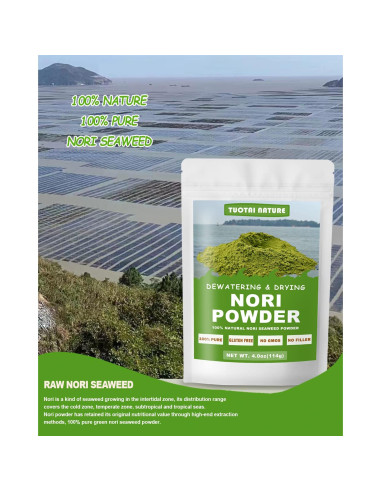 Polvo de Nori Crudo TUOTAI 113g Vegano Sin Aditivos