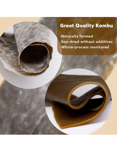 Alga Kombu Kelp Seco YUHO 400g - Natural, Sin Conservantes