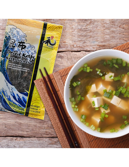 Alga Kombu Kelp Seco YUHO 400g - Natural, Sin Conservantes