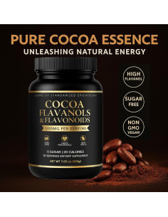 Cacao en polvo 200 g - Genérico, sin azúcar, vegano, alto flavanol 2