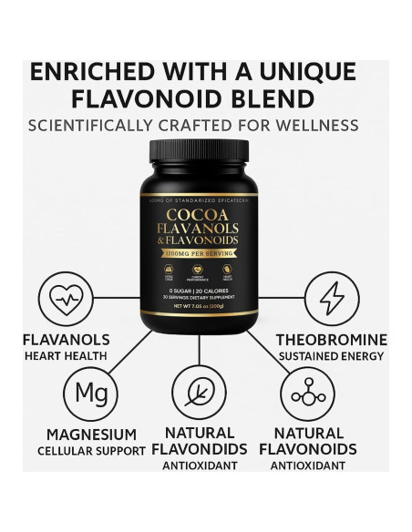 Cacao en polvo 200 g - Genérico, sin azúcar, vegano, alto flavanol