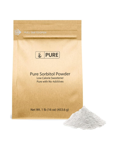 Polvo de Sorbitol 453.6g Ingredientes Orgánicos Puros Edulcorante