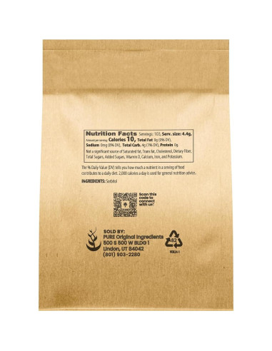 Polvo de Sorbitol 453.6g Ingredientes Orgánicos Puros Edulcorante