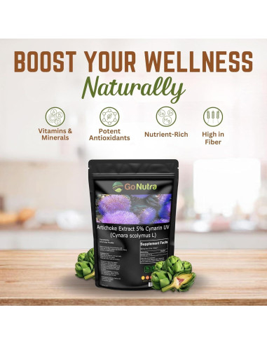 Go Nutra Extracto de Alcachofa en Polvo 113.4g - 5% Cinarina
