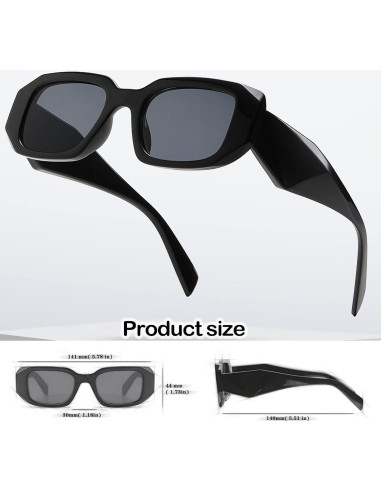 Gafas de Sol Retro 90s para Mujeres 100% UV - Paquete de 3