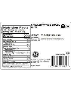 Nueces de Brasil Crudas Yupik 1 kg Sin Gluten Peladas 2