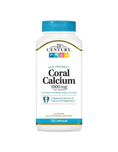 Cápsulas de Calcio Coral 1000mg Siglo 21 - 120 Unidades