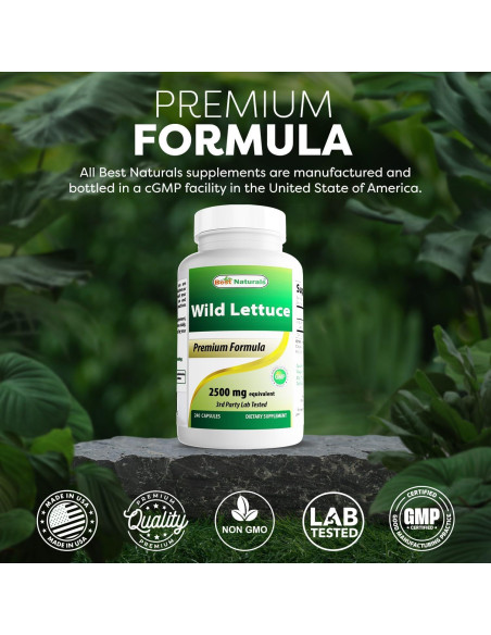 Cápsulas de Extracto de Lechuga Silvestre 250 mg - Mejores Naturales