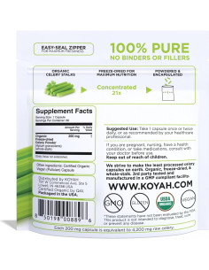 Cápsulas de Apio Orgánico KOYAH - 60 Veganas 200 mg 2
