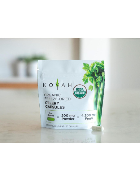 Cápsulas de Apio Orgánico KOYAH - 60 Veganas 200 mg