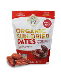 Dátiles Deglet Nour Orgánicos Sunny Fruit 1.13 kg Sin Azúcar