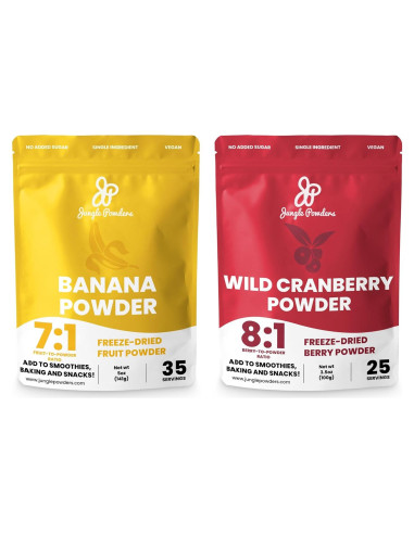 Paquete de Plátano y Arándano Silvestre Jungle Powders 240g
