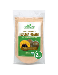 Polvo de Lucuma Orgánico HerbaZest 0.91 kg - Vegano y Sin Gluten
