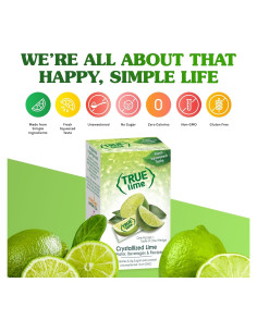 True Lime 500 Paquetes Saborizantes de Lima Cristalizada