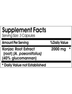Extracto de raíz de Konjac 2000mg - 180 Cápsulas Naturetition 2