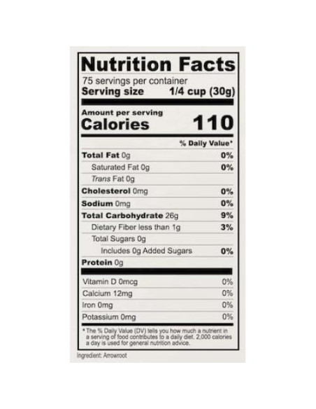 Harina de Arrurruz Anthony's 2.27 kg Sin Gluten y Vegana