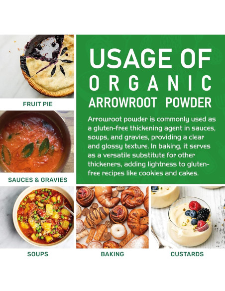 Harina de Arrurruz Orgánica Jiva Organics 227g Sin Gluten