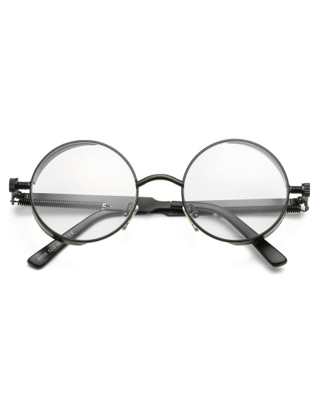 Gafas de sol redondas AIEYEZO steampunk UV 100% bloqueadores