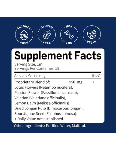 Extracto de Flores de Loto 60ml - Suplemento Herbal Relaxante