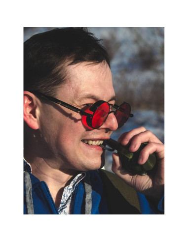 Gafas de sol redondas AIEYEZO Steampunk UV 100% - Paquete de 2