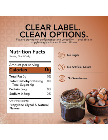 Extracto Natural de Avellana Dolce Flav - 60 ml Sin Azúcar