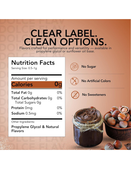 Extracto Natural de Avellana Dolce Flav - 60 ml Sin Azúcar