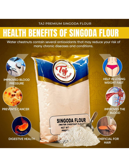 Harina Premium TAJ de Castaña de Agua 1.81 kg Sin Gluten